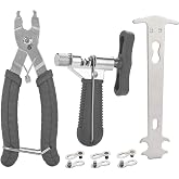 QKURT Bike Repair Chain Tool Set, Bike Chain Tool Chains Checker Bicycle Link Plier 3 Pairs Bicycle Missing Link for 7 8 9 10 Speed Chains