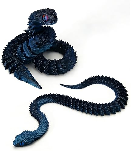 Amazon.com: Memogizz Black 20 inch 3D Printed Snake, Executive