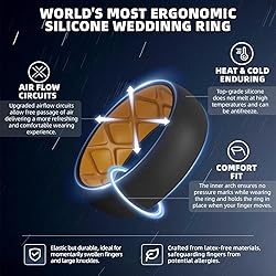 Egnaro Silicone Ring Men 1/4/5/6/7 Multipack of
