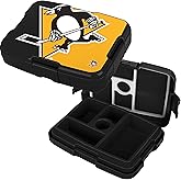 FOCO NHL Unisex-Adult Officially Licensed 2-Tone Big Logo Team Color Hockey Leak Proof 5 Compartment Bento Lunch Box - Pittsburgh Penguins
