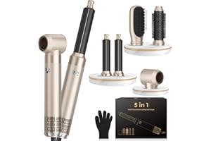 Hair Dryer Brush,5 in 1 Professional Hot Air Styler & Blow Dryer Brush,Powerful Air Curling Wrap Styler,Multi Hair Stylerfor 