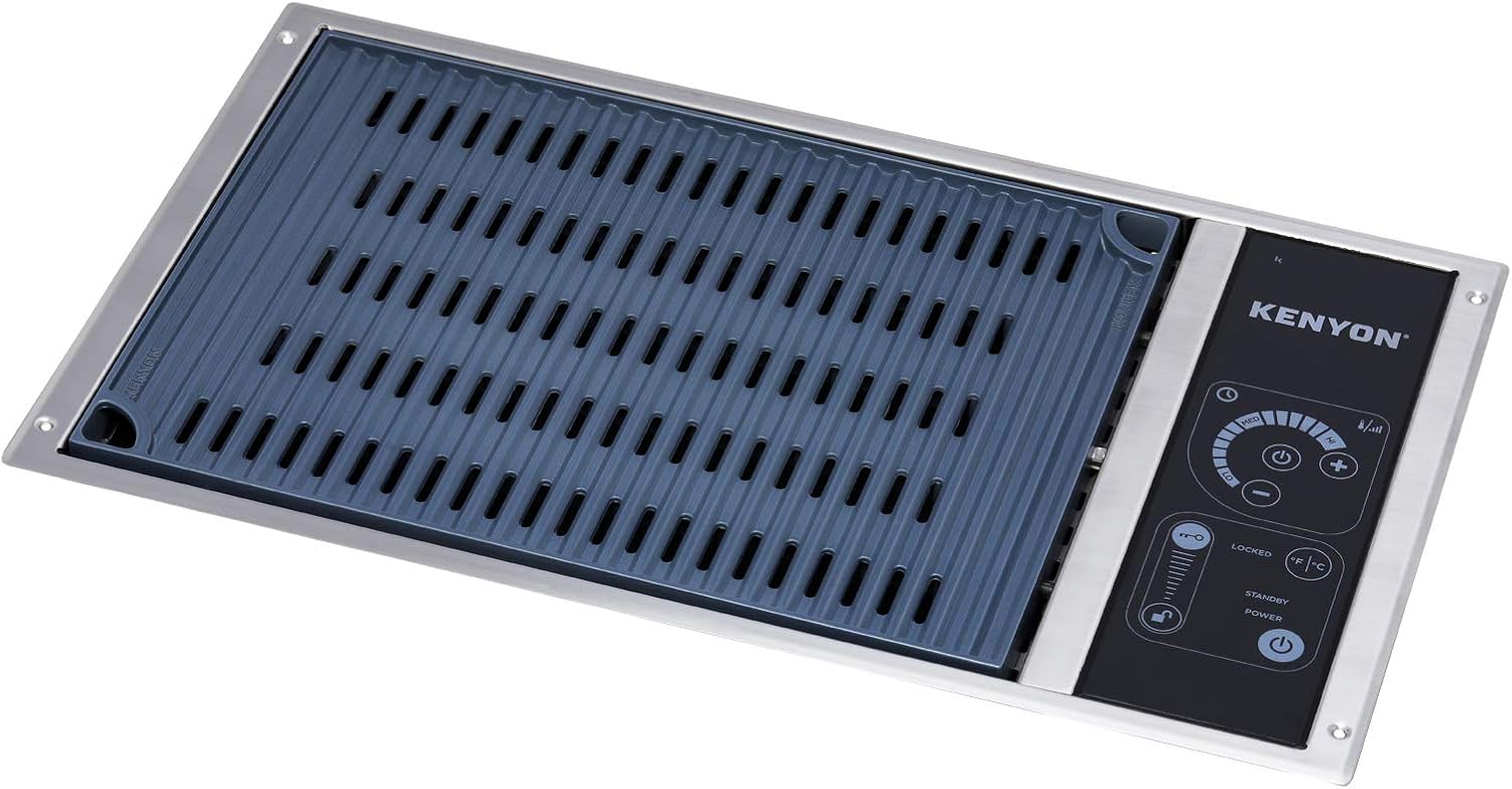 review Kenyon B70561 No Lid IntelliKEN Built-in Electric Grill, Stainless Steel