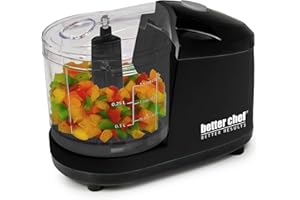 Better Chef 1.5-Cup Mini Food Processor | Stainless-Steel Blade | Pulse Switch (Black)