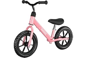 Bobike Toddler Balance Bike Toys for 2 to 5 Year Old Girls Boys Adjustable Seat and Handlebar No-Pedal Training Bike Best Gifts for Kids