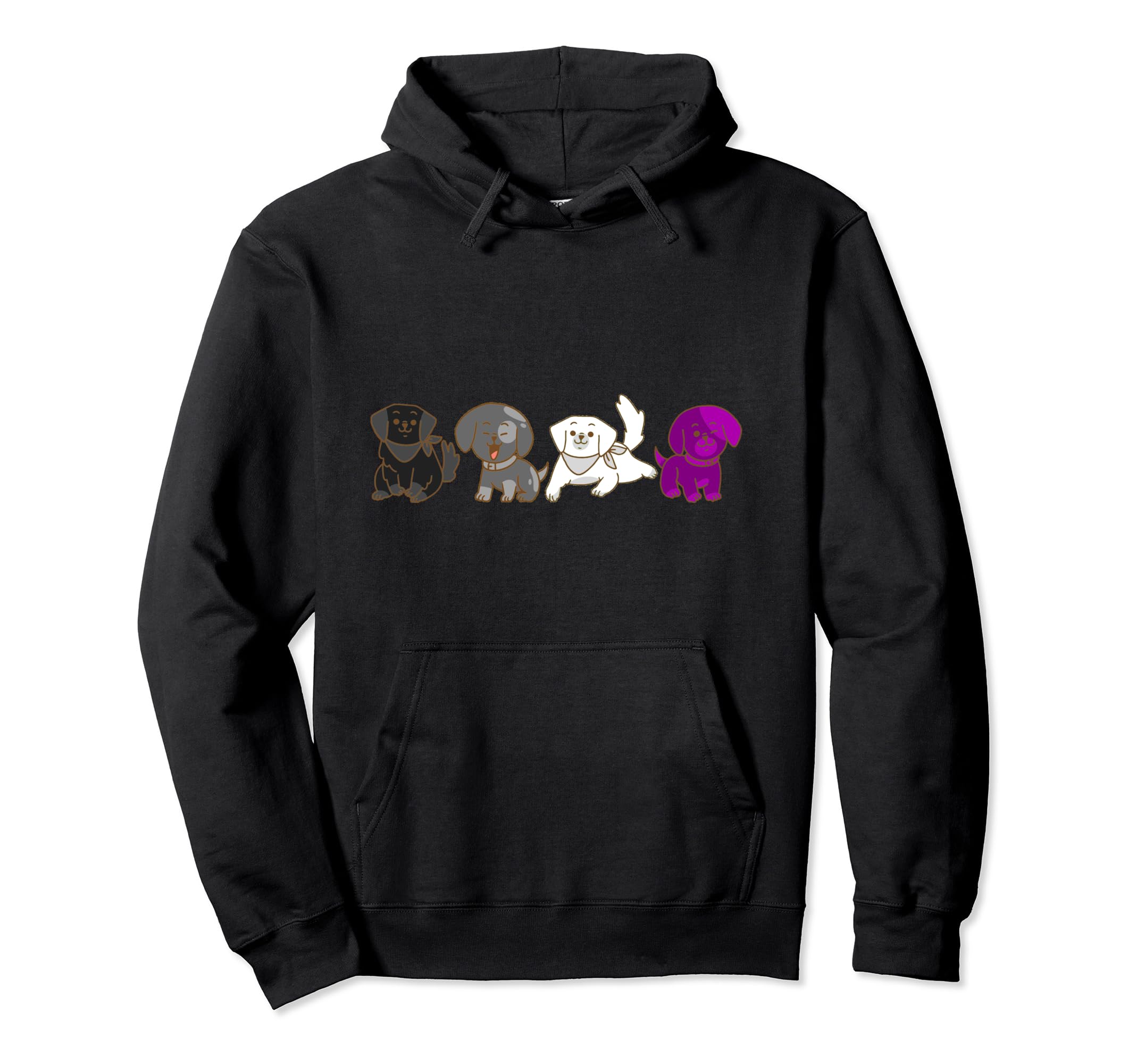 Asexual Dogs LGBTQ Pullover Hoodie