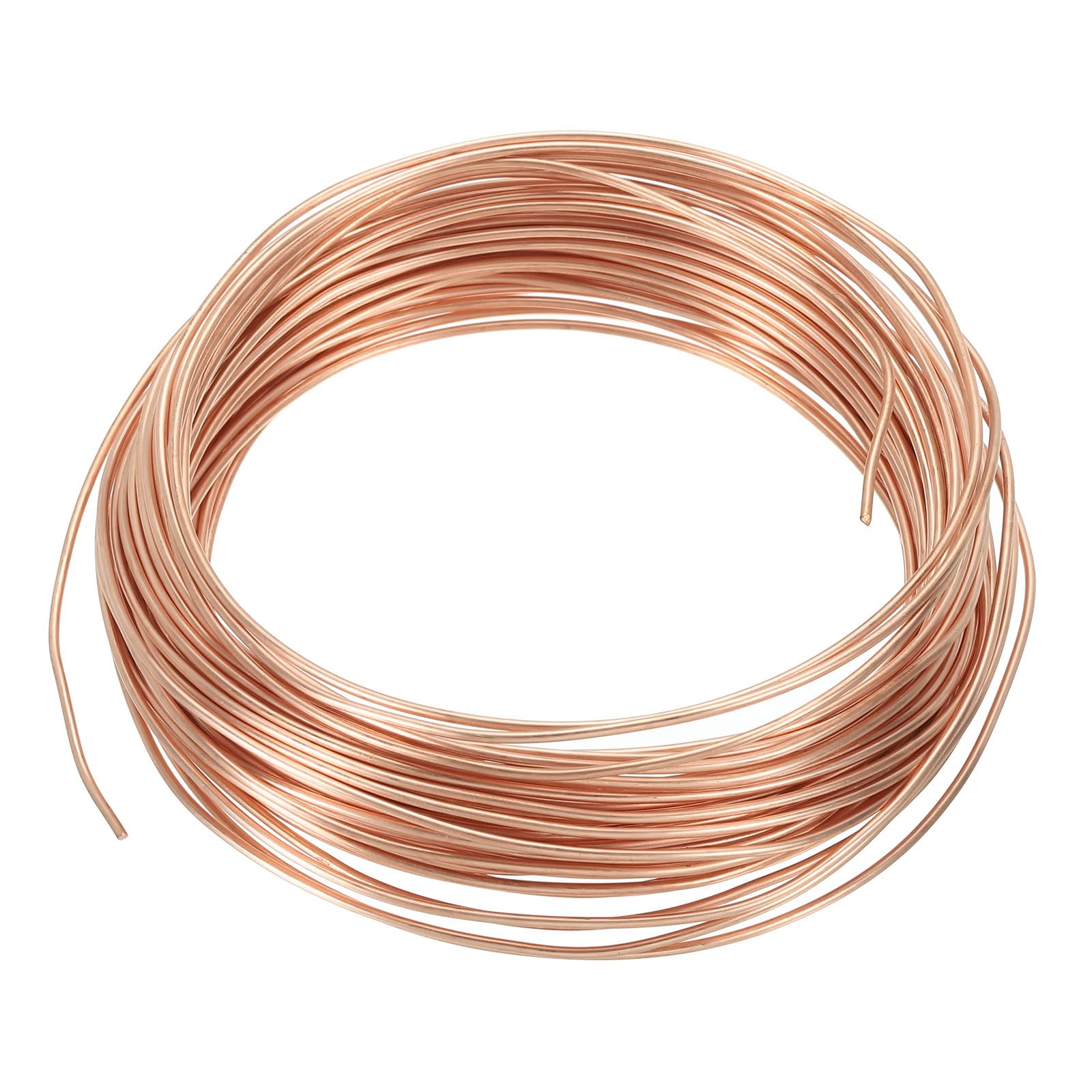PATIKIL 41.99 Feet Solid Bare Copper Wire,16 Gauge 99.96% Pure Copper Wire 1.3mm Soft Beading Wire Metal Plant Stem Ties for Jewelry Craft (12.8m)