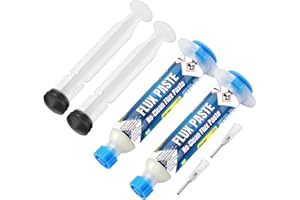 BEEYUIHF No-Clean Soldering Flux Paste, Smooth Flow Solder flux for Soldering, Electronics Flux Paste for PCB/IC/BGA/SMD Repairing DIY (10mL Syringe) #8403 (2 Pack)