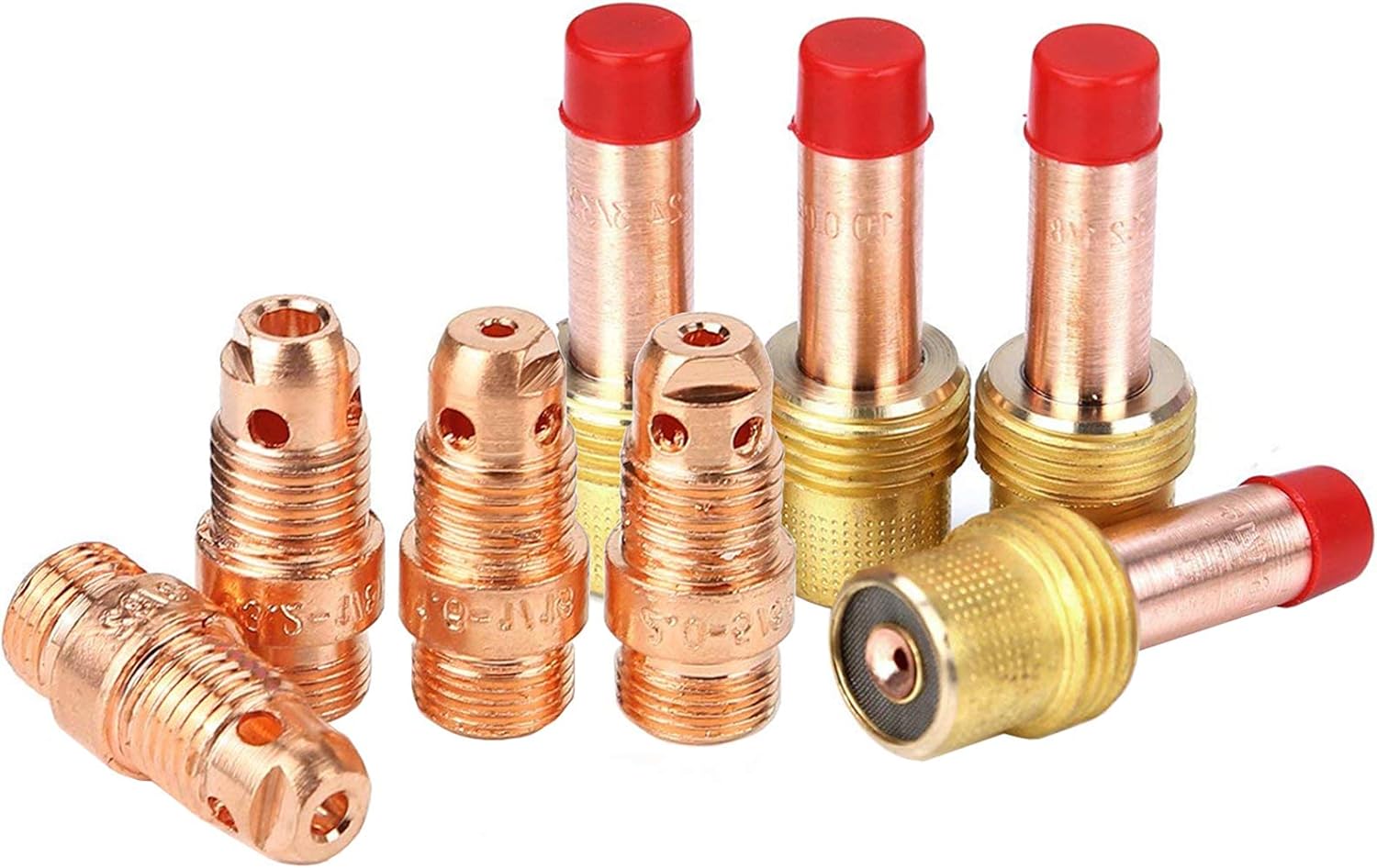 Zinger 53pcs TIG Welding Torch Stubby Gas Lens #10 Pyrex Glass Cup Kit Accessories for DB SR WP-17/18/26 TIG Welding Torch, with Cup+Back Cup+Nozzle+Collet+Collet Body+Gas Lens+Cup Gasket - - 