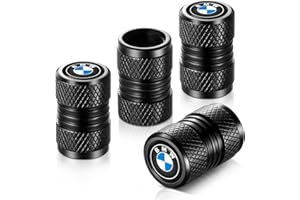 YHEESHIGN Tire Valve Stem Caps, Compatible with BMW Series Stem Cap Universal Car Air Cover Car Accessories for Cars, SUV, Truck, Motorcycles 4pcs （Black）