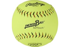 Rawlings | Incredi-Ball Yellow Softstitch Softballs | 11" & 12" Options | Cloth & Synthetic Leather Cover Options | 12 Count