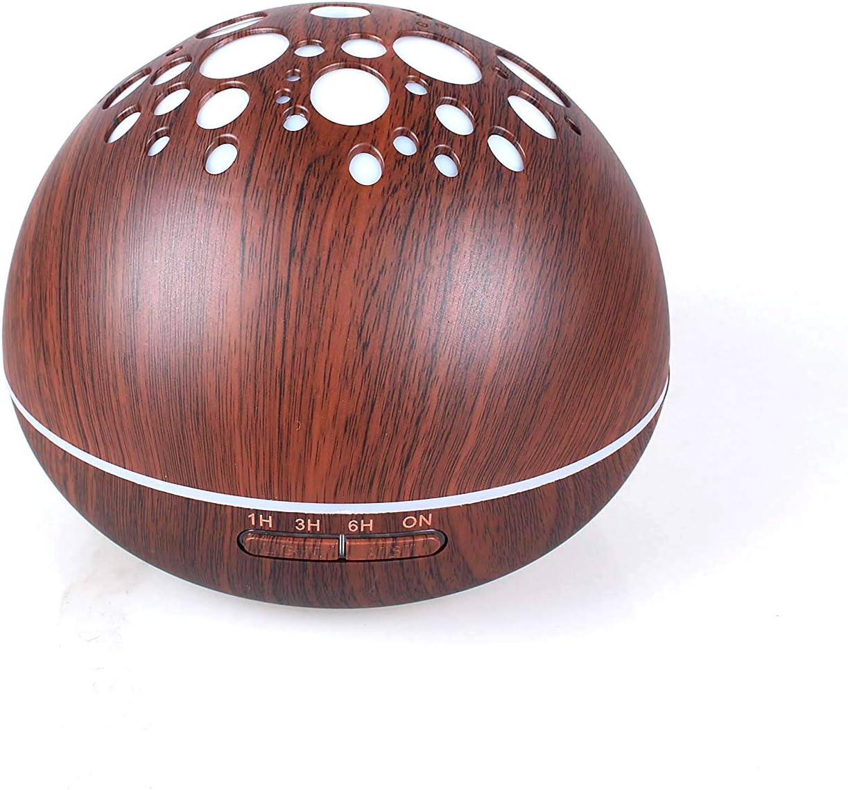 LUOYIMAN Humidifiers 300ml Cool Mist Humidifier Ultrasonic Aroma Essential Diffuser Automatic Shut-off with Variable Night Lights (Deep wooden color)