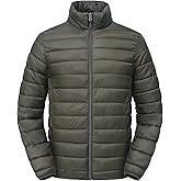 Zoofly Mens Winter Coats Thermal Lightweight Puffy Jackets Men Waterproof Warm Puffer Coat with Zip Pockets