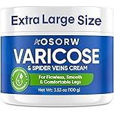 AOSORW Varicose & Spider Veins Cream – Natural Vein Treatment Leg Cream to Improve Circulation, Relieve Tired Legs & Swelling – Helps Reduce Appearance of Veins – 3.4 Fl Oz (Pack of 1)