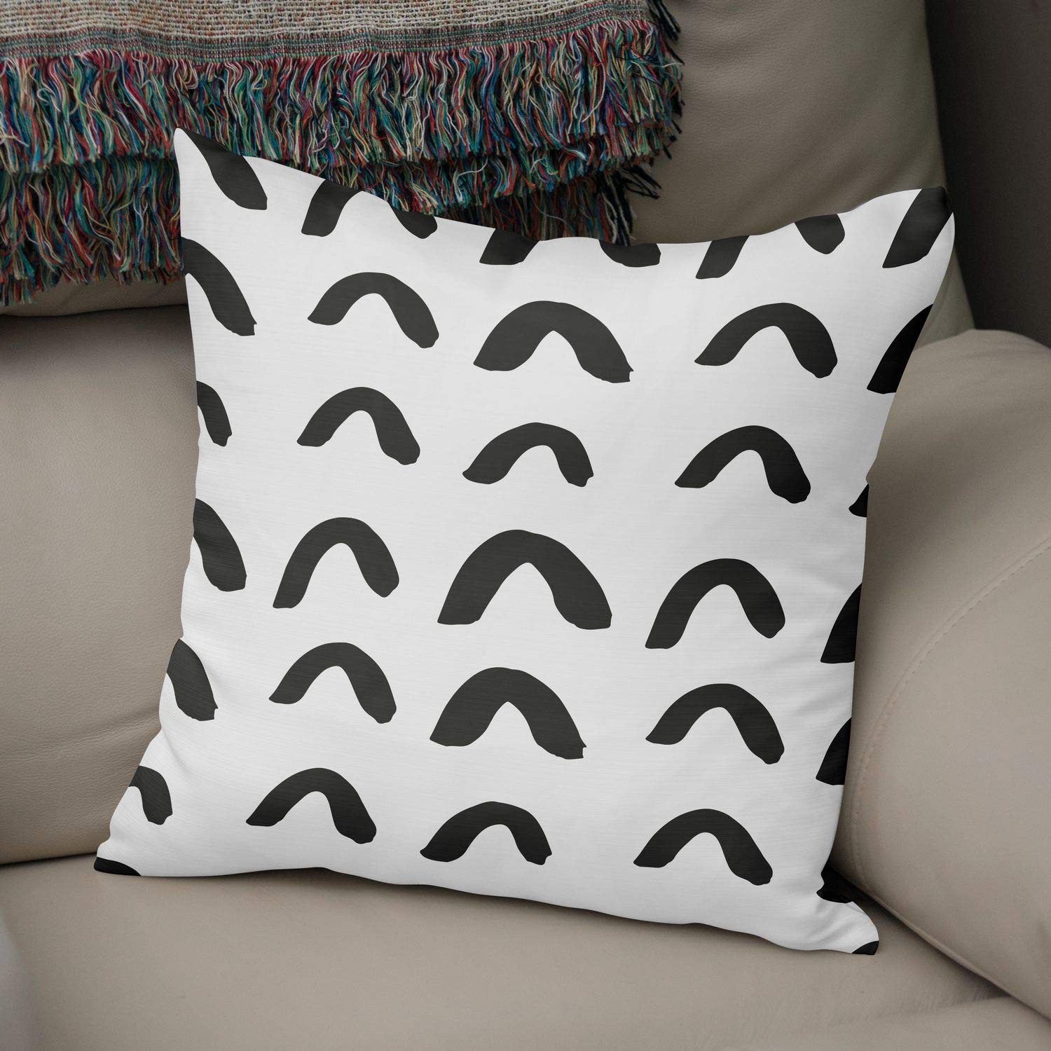 Bonamaison Decorative Cushion Cover Random Pattern, Throw Pillow Covers, Home Decorative Pillowcases for Livingroom, Sofa, Bedroom, Size:50x50 Cm - Designed and Manufactured in Turkey