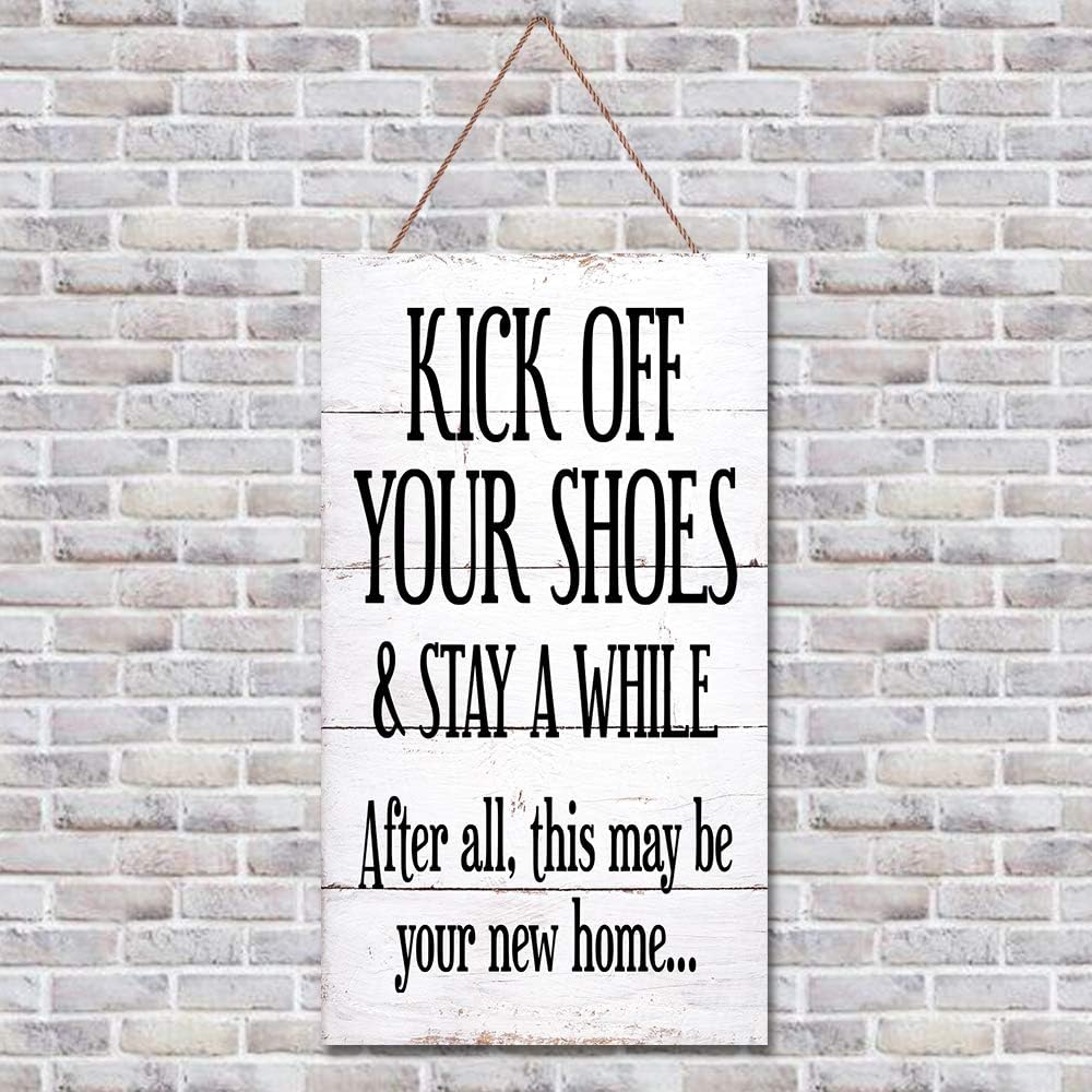 Rustic Wood Wall Sign Classic Plaque Shabby Chic Farmhouse Decorative Hanging Sign For Home Decor Kick Off Your Shoes Sign Prayers Sign Bathroom Decor Wall Art Kitchen Decor Kitchen Wall Art Amazon Co Uk