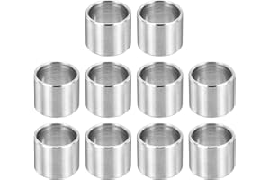 PATIKIL M10 Stainless Steel Spacers, 12Pcs Metal Spacer 10mm ID x 12mm OD x 10mm L Screw Standoff for 3/8" or M10 Screw