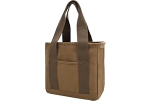 TeeYee Canvas Tote Bag Casual Multi pockets Handbags Large Capacity Shopping Shoulder Bag with Pocket Bags Work Purses