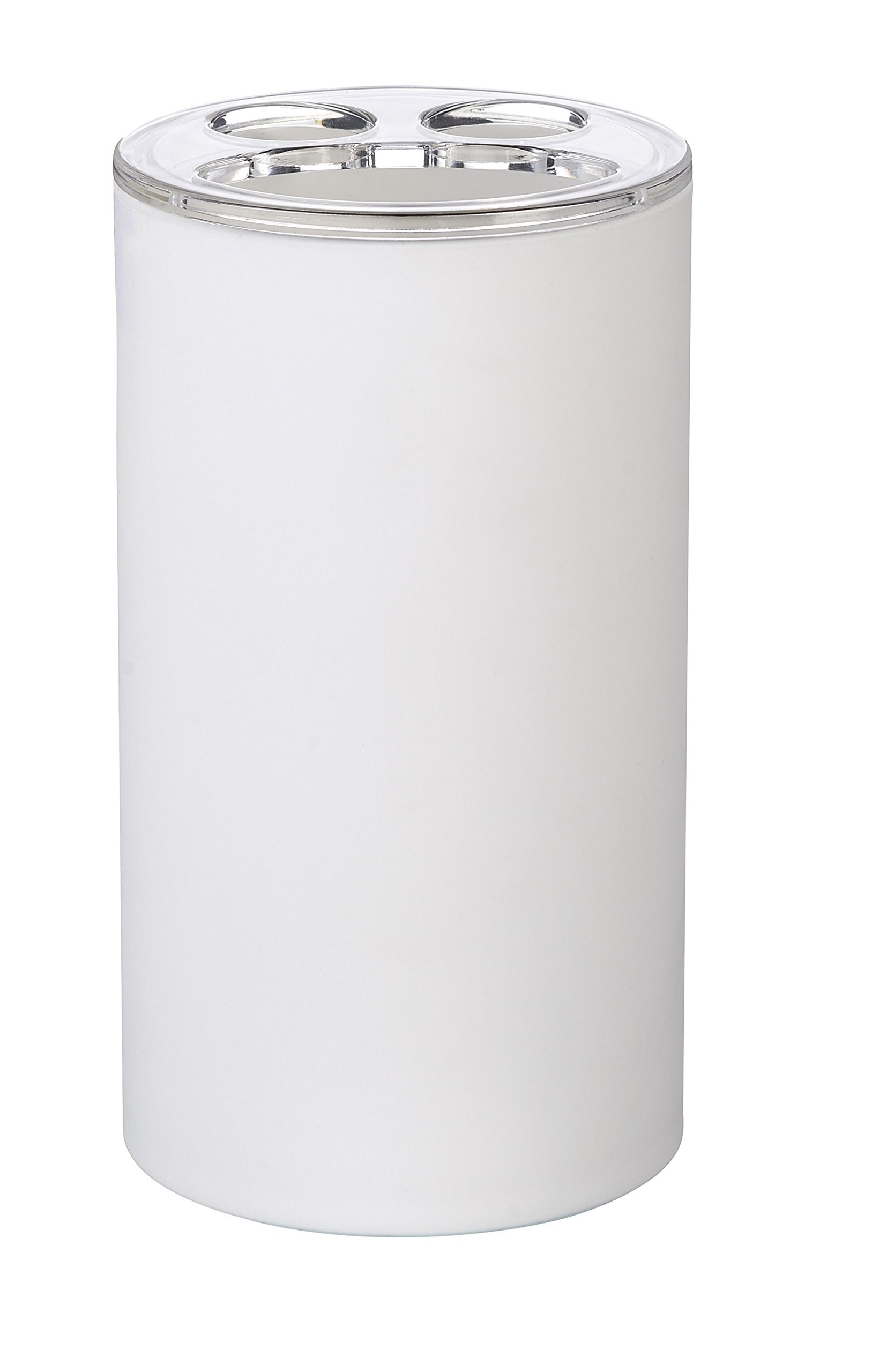 Ridder Toothbrush Holder, Poly Resin, White, 7 x 7 x 11.8 cm