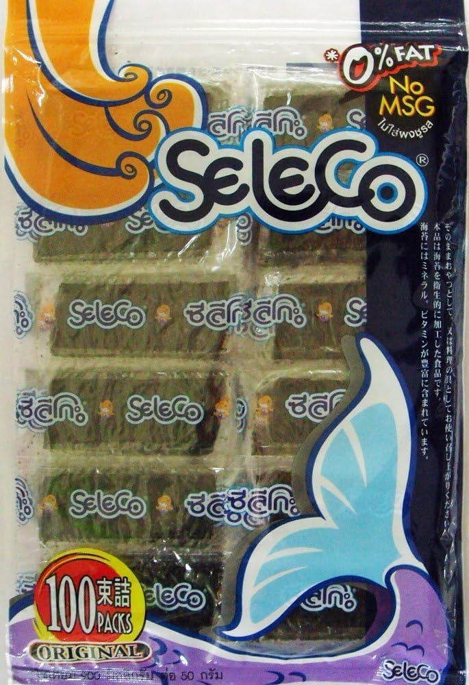 Seleco Roasted Seasoned Seaweed - Thai Snack Net 45 grm