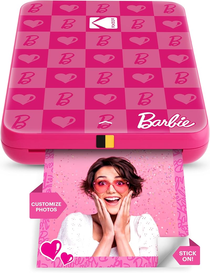 Kodak x Barbie Instant Portable Photo Printer 2x3 Zink Stickers iOS Android