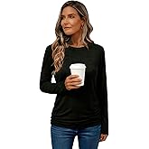 MAGICMK Womens Long Sleeve Shirts Business Casual Tops Blouse Fall Trendy Tshirt Outfits Clothes
