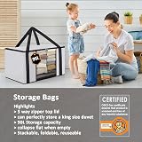 KURNI Storage Bags Clothes Organizer 6 Pack 90L Large 3 Sided Zipper view 2