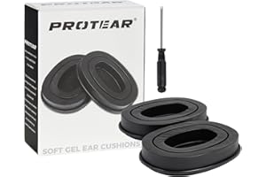 PROTEAR Gel Ear Pads for Walker's FireMax Recon Earmuffs,Soft Gel Ear Cushion Replacement for Walker Tactical Shooting Range&Hunting Hearing Protection