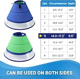 ICOYEA Soft Dog Cone Collar After Surgery Blue Size 5 Adjustable view 5