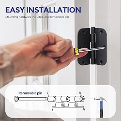 Ravinte 30 Pack Matte Black Door Hinges 3.5"x