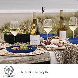 Homienly Wheat Straw Dinner Plates Set of 8-8 inch