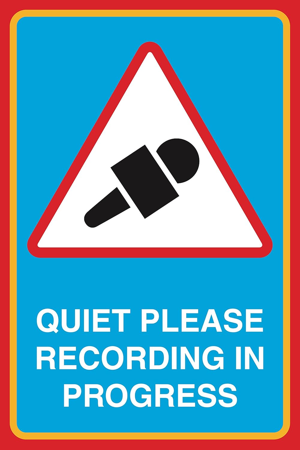 Amazon.com : Quiet Please Recording In Progress Print Microphone ...