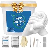 Godora Hand Casting Kit for 2 Adults, Complete DIY Keepsake Set | Complete set with molding powder, casting stone, bucket, finishing tools, gloves, and guide for an easy couples activity