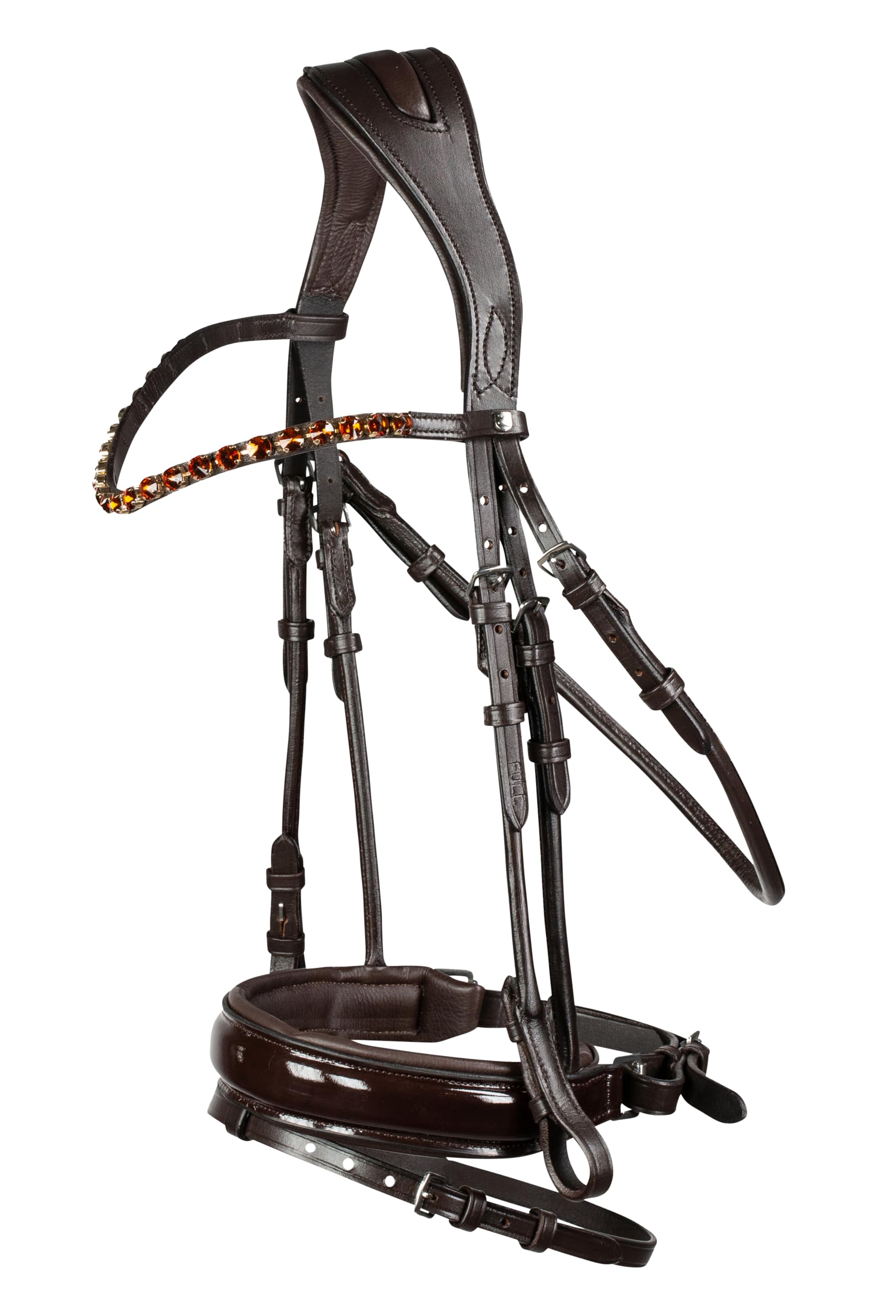 HORZE, Anatomical bridle of Cheval Clermont, Brown, C