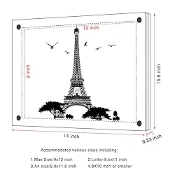 AMEITECH Acrylic Floating Picture Frame, 11x14