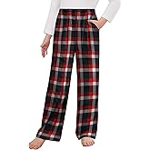 Arshiner Pajama Pants for Girls Long Sleep Plaid Pants Soft Lounge Pj Bottoms with Pockets