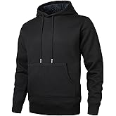 Herothorn Men's Knitted Hooded Sweater Fleece Sweatshirt Pullover Casual Long Sleeve Drawstring Knitwear