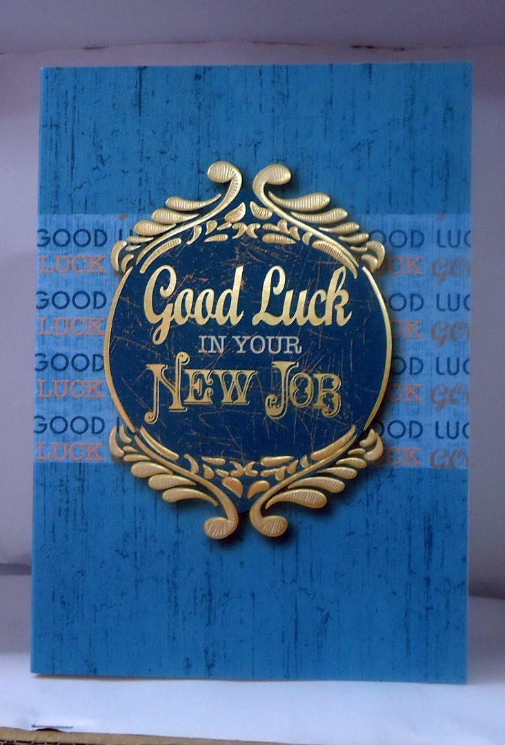 Buona Fortuna Per Il Nuovo Lavoro In Stile Moderno Ideale Per Biglietti Di Auguri Amazon It Casa E Cucina