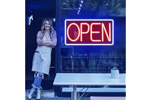 NEONAWALL Open Signs for Business Ultra Bright LED Neon Open Signs 16 Inch Plug In Electric Light Up Open Sign with ON/OFF Switch for Business Storefront Window Glass Door Shop Store Florists Bar Salon Cafes Restaurant Pubs