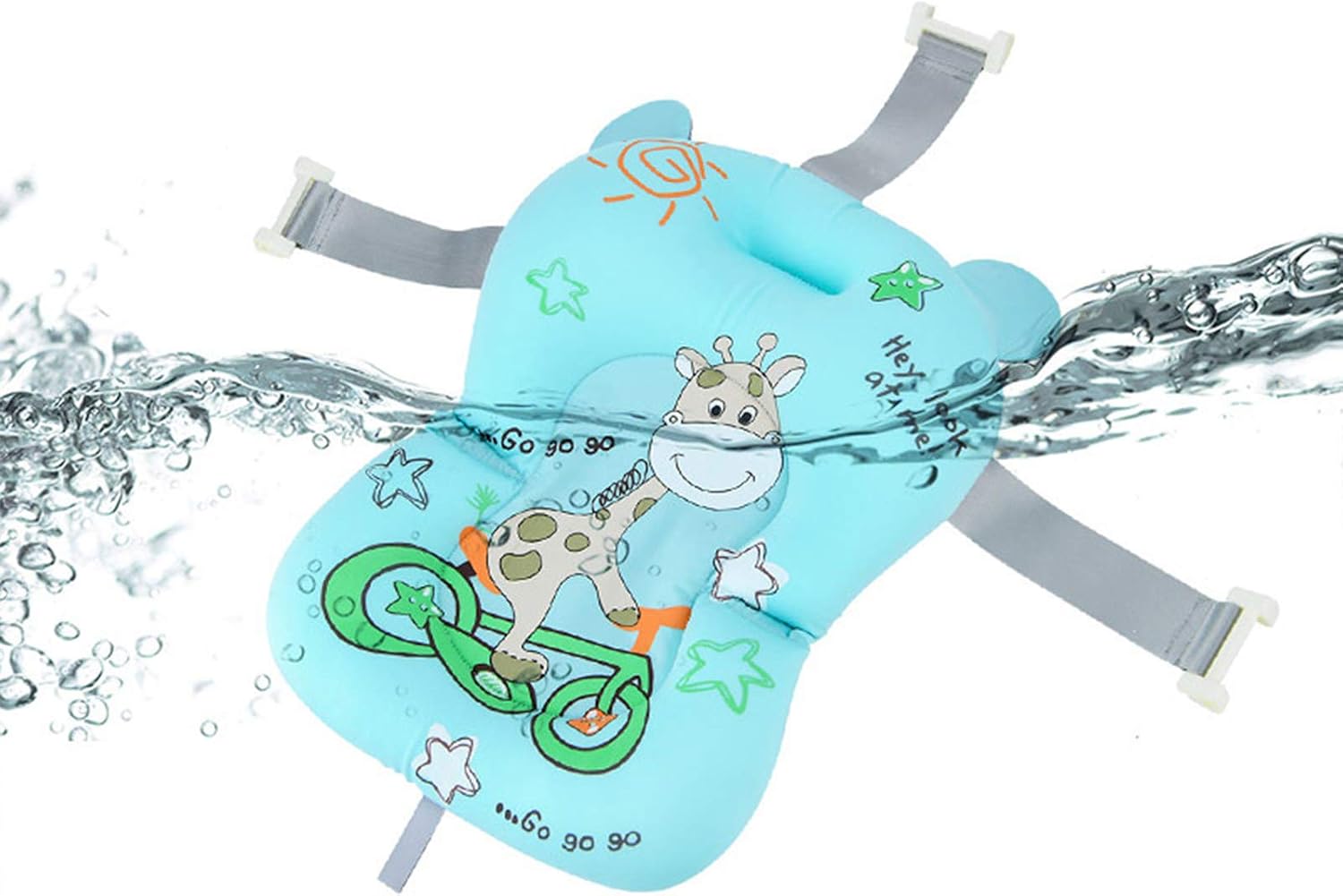 Baby Bath Cushion Newborn Bath Cushion Seat Infant Anti-Slip Floating Bather Bathtub Pad Cute Infant Bath Support Soft Bath Tub Cushion Baby Bath Pillow Pad Support for Newborn 0-12 Months