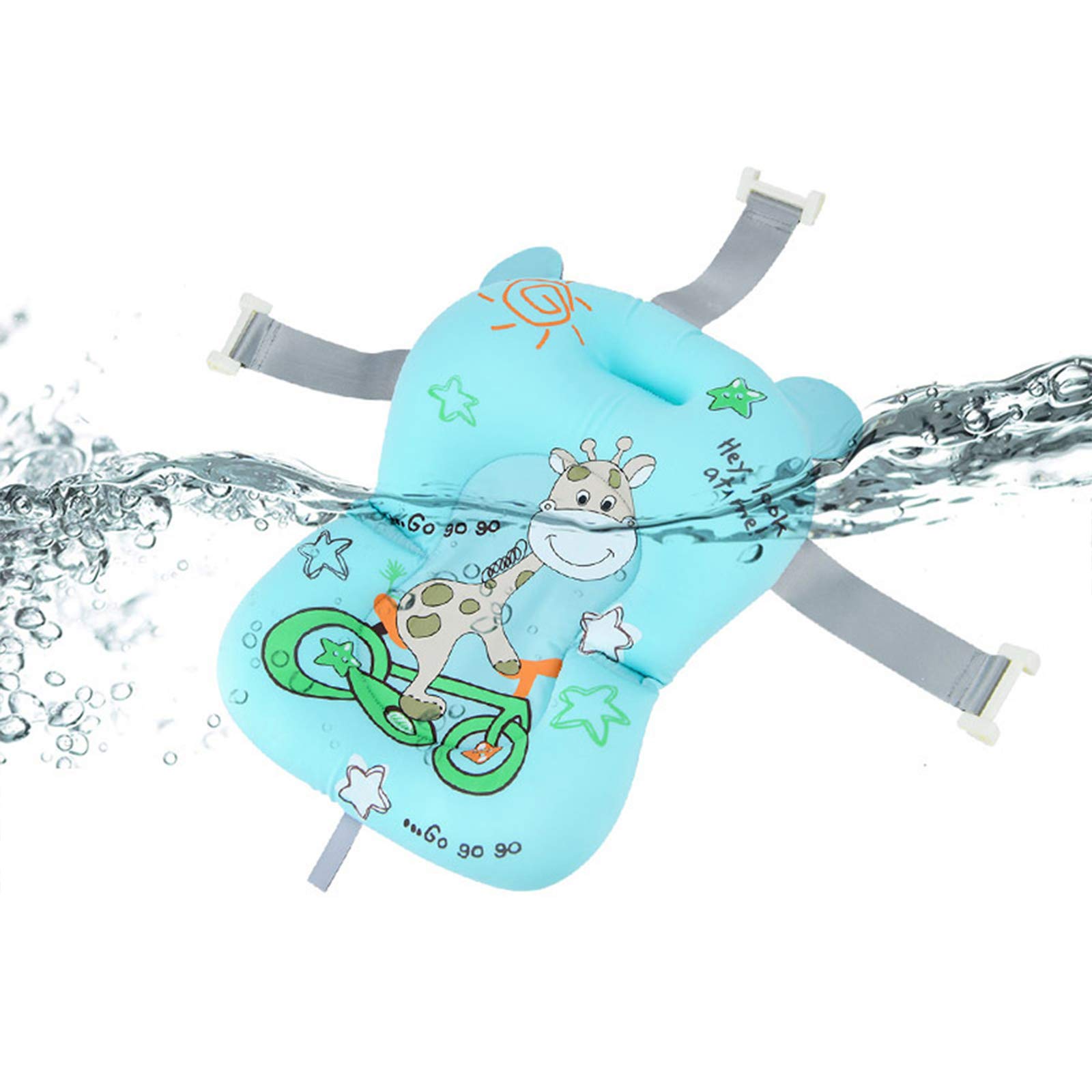 Baby Bath Cushion Newborn Bath Cushion Seat Infant Anti-Slip Floating Bather Bathtub Pad Cute Infant Bath Support Soft Bath Tub Cushion Baby Bath Pillow Pad Support for Newborn 0-12 Months
