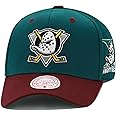 Mitchell & Ness Anaheim Mighty Ducks NHL Mighty Decade Low Pro Precurved Vintage Snapback Hat Cap - Dark Green