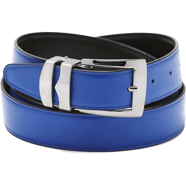 Concitor Men's Belt Reversible Wide Bonded Leather Gold-Tone