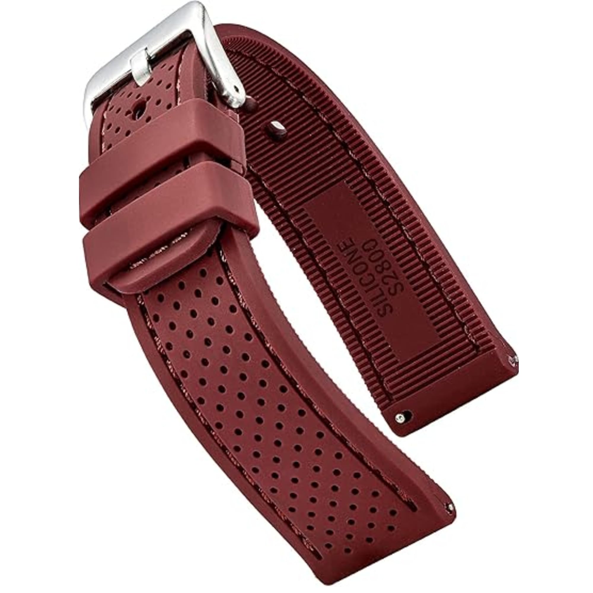 ALPINE Sporty Premium Soft Silicone Adjustable Watch Band - Replacement Rubber Watch Bands for Women & Men - Waterproof Quick Release Watch Straps - Compatible with Regular & Smart Watch Bands