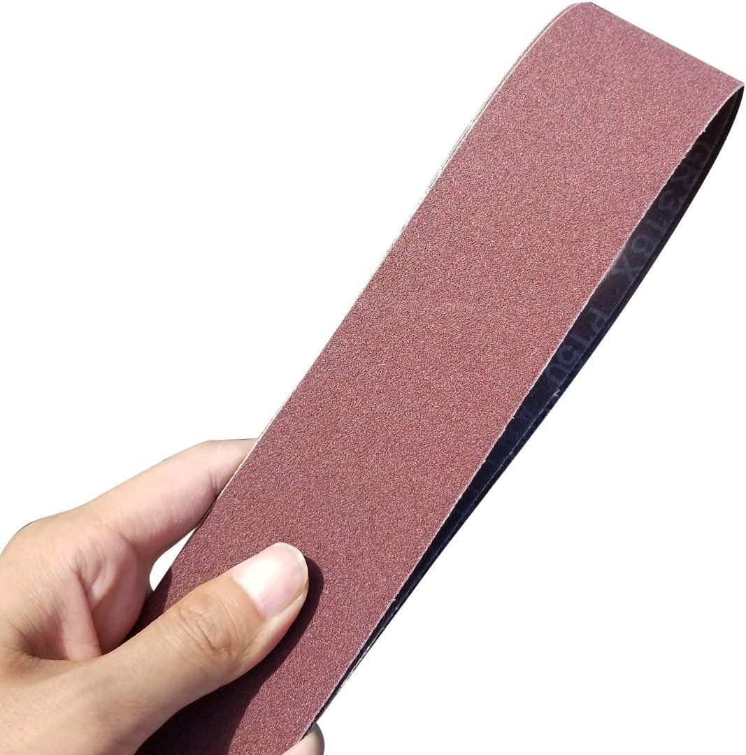 Sackorange 12 PCS 2 inch x 42 inch Abrasive Sanding Belts - 2 Each of 60 80 120 150 240 400 Grit Aluminum Oxide Sanding Belts For Belt sander (2x42in) - - 