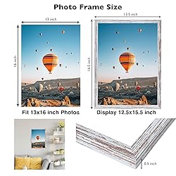 JCJMY 13x16 Picture Frame Rustic White for Wall