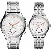 His and Her Fenmore Multifunction Stainless Steel Watch Gift Set