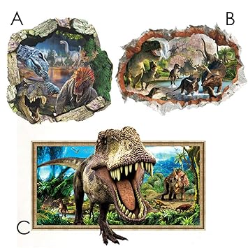 Alita angel 3D Jurassic Park Dinosaurier Wandaufkleber Wohnzimmer