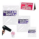 200 Pcs Heat Shrink Wrap Bags – 3 Sizes 3.93x5.90" (120) 7.67x9.64" (50) 9.64 x11.61" (30) – Clear PVC Film for Secure Gift & Soap Packaging for DIY Crafts, Holiday Wrapping & Seasonal Craft Displays
