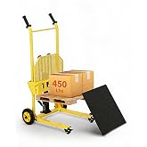 Hydraulic Material Lift, Heavy Duty 440lbs Capacity Pallet Truck Dolly, Lift Table,Fork Lift, 36" Max Lift Winch Stacker,Multifunctional Hydraulic Hand Truck with Steel Platform Board,Adjustable Forks