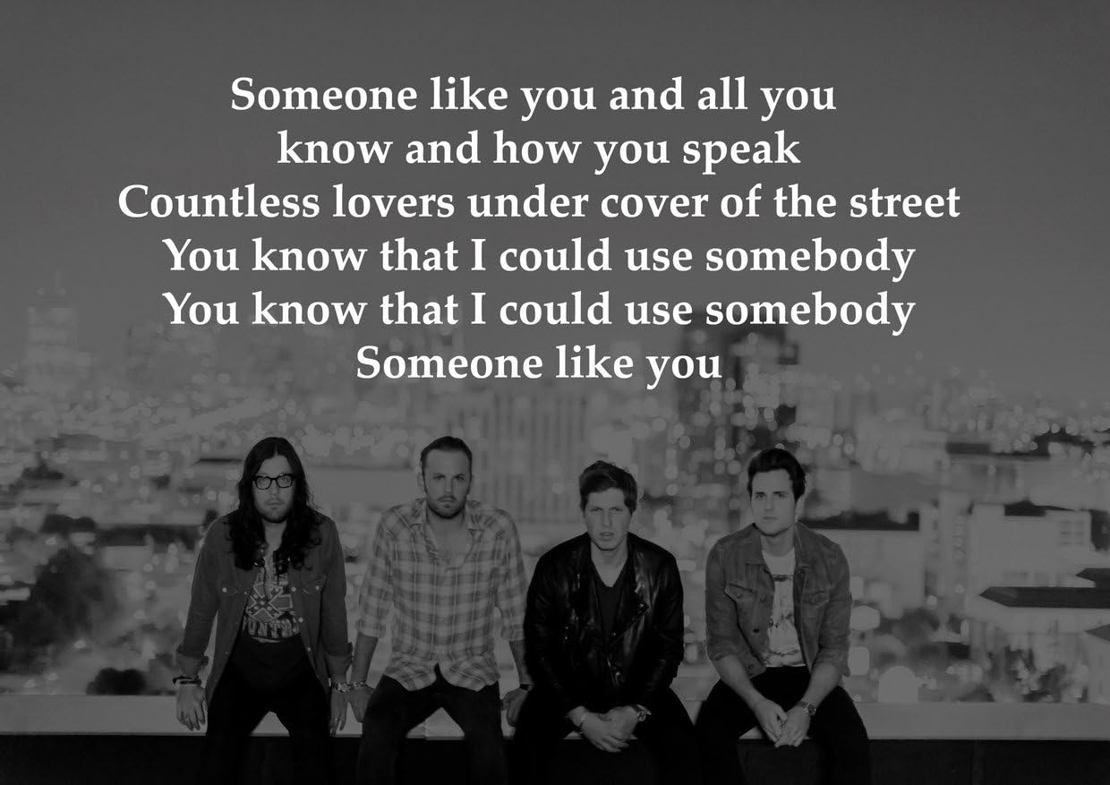 Kings Of Leon Use Somebody Lyrics Great Rock Metal Album Cover Design Music Band Best Photo Picture Unique Print Poster Amazon Co Uk Welcome